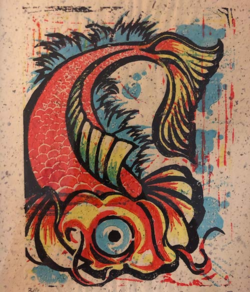 cartoon koi fish