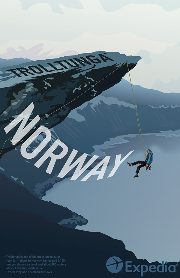 Norway travel poster