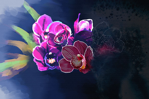 flower digital painting